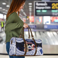 Samoa Christmas Travel Bag Samoan Siva Dance With Santa - Polynesian Pride