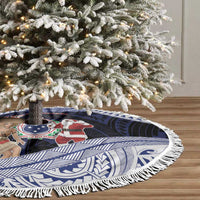 Samoa Christmas Tree Skirt Samoan Siva Dance With Santa - Polynesian Pride