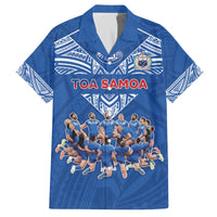 Toa Samoa Family Matching Off The Shoulder Long Sleeve Dress and Hawaiian Shirt Samoan Warrior Spirit Rugby - Polynesian Pride