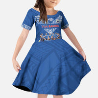 Toa Samoa Kid Short Sleeve Dress Samoan Warrior Spirit Rugby - Polynesian Pride