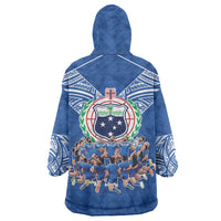 Toa Samoa Wearable Blanket Hoodie Samoan Warrior Spirit Rugby - Polynesian Pride