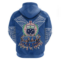 Toa Samoa Zip Hoodie Samoan Warrior Spirit Rugby - Polynesian Pride