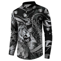 Personalised Maori Romantic Valentine Button Sweatshirt The Hongi Kiss Black Galaxy