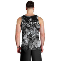 Personalised Maori Romantic Valentine Men Tank Top The Hongi Kiss Black Galaxy