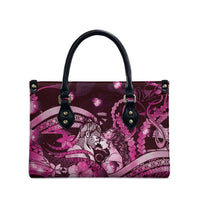 Maori Romantic Valentine Leather Bag The Hongi Kiss Pink Galaxy