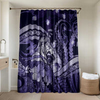 Maori Romantic Valentine Bathroom Set The Hongi Kiss Purple Galaxy