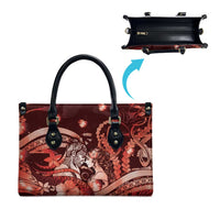 Maori Romantic Valentine Leather Bag The Hongi Kiss Red Galaxy