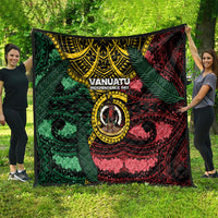 Vanuatu Independence Day Quilt Boar Tusk Warrior Tribal Floral Patterns