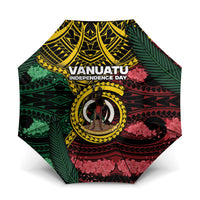 Vanuatu Independence Day Umbrella Boar Tusk Warrior Tribal Floral Patterns