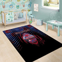Guam Area Rug Chamorro Seal Tribal Scratch Design - Polynesian Pride