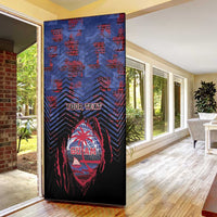Guam Door Cover Chamorro Seal Tribal Scratch Design - Polynesian Pride