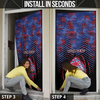 Guam Door Cover Chamorro Seal Tribal Scratch Design - Polynesian Pride