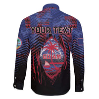 Personalised Guam Family Matching Long Sleeve Bodycon Dress and Hawaiian Shirt Chamorro Seal Tribal Scratch Design DT05 - Polynesian Pride