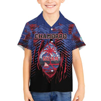 Personalised Guam Family Matching Summer Maxi Dress and Hawaiian Shirt Chamorro Seal Tribal Scratch Design - Polynesian Pride