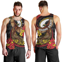 Personalised Papua New Guinea Language Week Men Tank Top Bird Of Paradise Tribal Floral Pattern DT05 - Polynesian Pride
