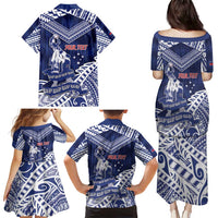 Personalised Samoa Rugby Family Matching Puletasi and Hawaiian Shirt Pacific Warrior Glory DT05 - Polynesian Pride
