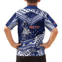 Personalised Samoa Rugby Family Matching Short Sleeve Bodycon Dress and Hawaiian Shirt Pacific Warrior Glory - Polynesian Pride