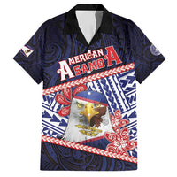 Personalized American Samoa Family Matching Tank Maxi Dress and Hawaiian Shirt Bald Eagle With Polynesian Pattern - Polynesian Pride