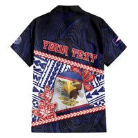 Personalized American Samoa Family Matching Tank Maxi Dress and Hawaiian Shirt Bald Eagle With Polynesian Pattern - Polynesian Pride