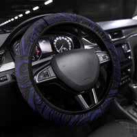 American Samoa Steering Wheel Cover Bald Eagle With Polynesian Pattern - Polynesian Pride
