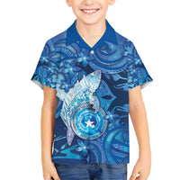 Personalised Northern Mariana Islands Hawaiian Shirt Galaxy Polynesian Shark Tattoo DT05 - Polynesian Pride