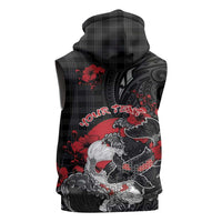 Personalised Hawaiian And Japanese Sleeveless Hoodie Aloha Koi Fish Palaka Patterns DT05 - Polynesian Pride