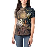 Hawaii Makahiki Women Polo Shirt Polynesian Sky And Earth DT05 - Polynesian Pride