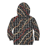 Hawaii Palaka Niihau Shell Lei Kid Hoodie Tropical Island Plaid Patterns