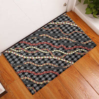 Hawaii Palaka Niihau Shell Lei Rubber Doormat Tropical Island Plaid Patterns
