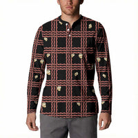 Hawaii Palaka Kahelelani Shell Lei Costume Button Sweatshirt Plaid Patterns