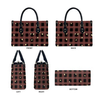 Hawaii Palaka Kahelelani Shell Lei Costume Leather Bag Plaid Patterns
