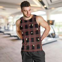 Hawaii Palaka Kahelelani Shell Lei Costume Men Tank Top Plaid Patterns
