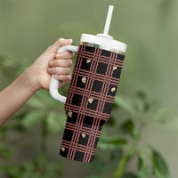 Hawaii Palaka Kahelelani Shell Lei Costume Tumbler With Handle Plaid Patterns