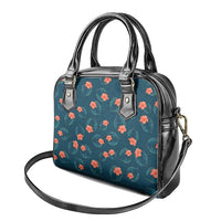 Hawaii Monstera Shoulder Handbag Hibiscus Flowers Simple Style - Polynesian Pride