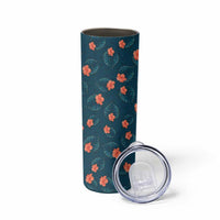 Hawaii Monstera Skinny Tumbler Hibiscus Flowers Simple Style DT05 - Polynesian Pride