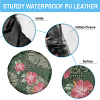 Hawaii Spare Tire Cover Green Polynesian Monstera Patterns - Polynesian Pride