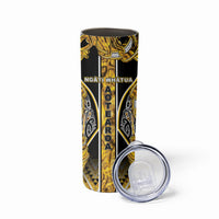 Aotearoa Ngati Whatua Skinny Tumbler Maori Tribal Gold Paua Shell Pattern DT05 - Polynesian Pride