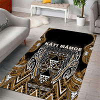 Aotearoa Kati Mamoe Area Rug Maori Brown Tribal Paua Shell Pattern DT05 - Polynesian Pride