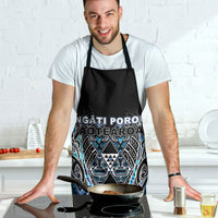 Aotearoa Ngati Porou Apron Maori Light Blue Tribal Paua Shell Pattern DT05 - Polynesian Pride