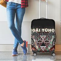 Aotearoa Ngai Tuhoe Luggage Cover Maori Tribal Red And Green Paua Shell Pattern DT05 - Polynesian Pride