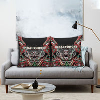 Aotearoa Ngai Tuhoe Pillow Cover Maori Tribal Red And Green Paua Shell Pattern DT05 - Polynesian Pride