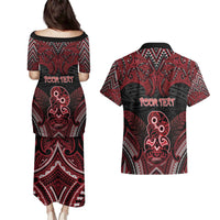 Personalised New Zealand Waitangi Day Couples Matching Puletasi and Hawaiian Shirt Te Tiriti O Waitangi 1840 - Polynesian Pride