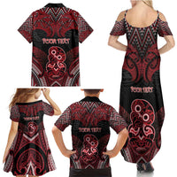 Personalised New Zealand Waitangi Day Family Matching Summer Maxi Dress and Hawaiian Shirt Te Tiriti O Waitangi 1840 DT05 - Polynesian Pride