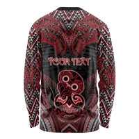 Personalised New Zealand Waitangi Day Long Sleeve Shirt Te Tiriti O Waitangi 1840 - Polynesian Pride