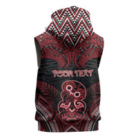 Personalised New Zealand Waitangi Day Sleeveless Hoodie Te Tiriti O Waitangi 1840 - Polynesian Pride