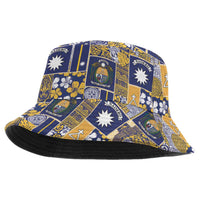Ekamawir omo Nauru Bucket Hat Pacific Patchwork Xmas Vibes - Polynesian Pride