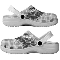 Gray Hawaii Palaka Clogs Shoes Hawaiian Honohono Lei