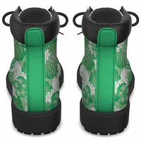 Green Aloha Hawaii All Season Boots Monstera Hibiscus Plumeria Seamless Vibes LT14 - Polynesian Pride
