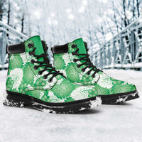 Green Aloha Hawaii All Season Boots Monstera Hibiscus Plumeria Seamless Vibes LT14 - Polynesian Pride