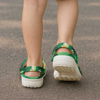 Green Banana Leaf Hawaii Clogs Shoes Lau Maia Plumeria Tropical Summer Vibes LT14 - Polynesian Pride